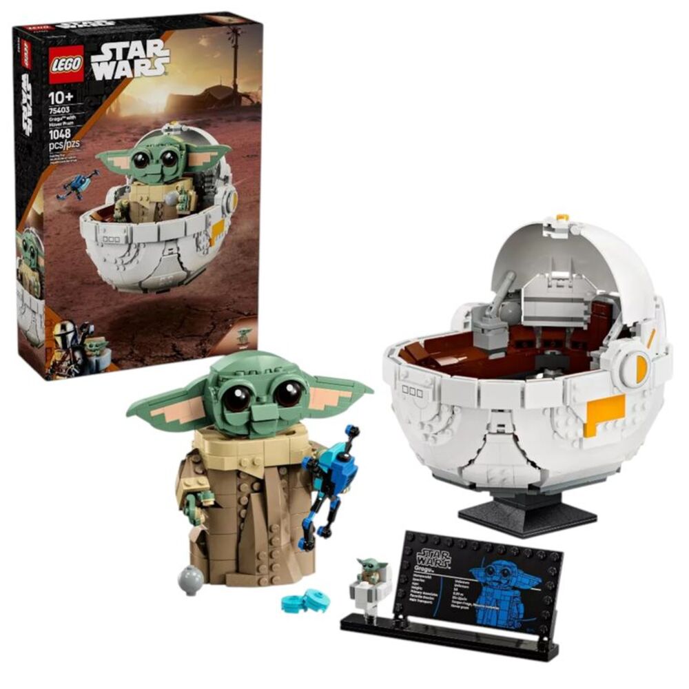 LEGO Star Wars The Mandalorian: Grogu with Hover Pram Buildable Toy Figure 75403